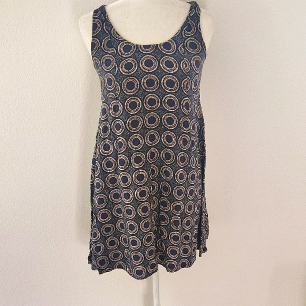 H&M Women Stylish Sleeveless Circle Pattern Dress Size 4